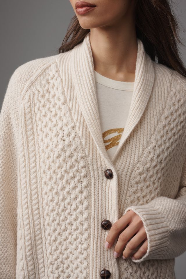 THE GREAT. Cashmere Cable Lodge Cardigan Sweater #2