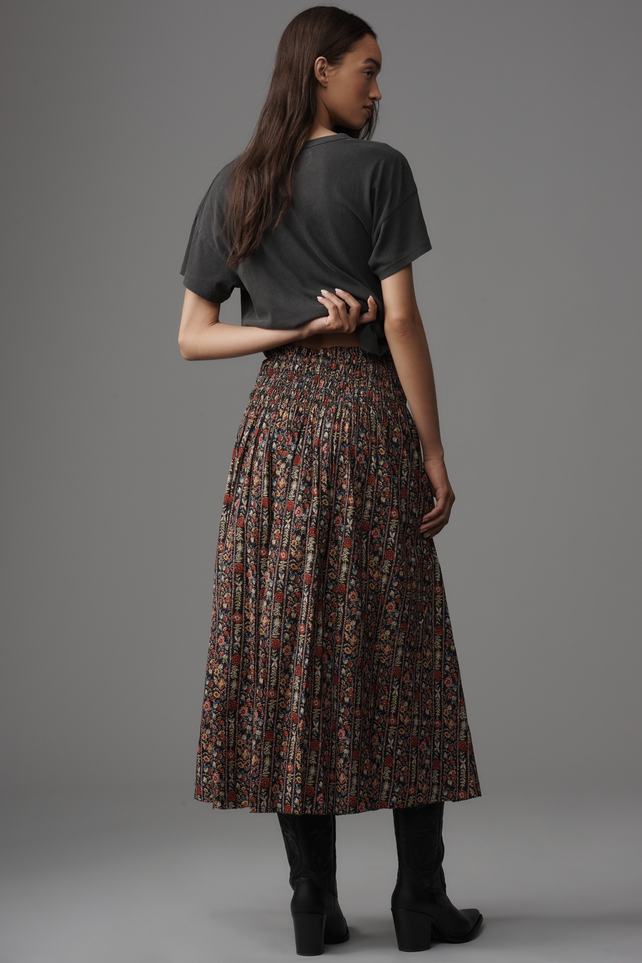 THE GREAT. Canary Midi Skirt