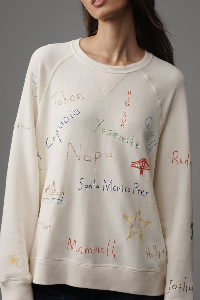 THE GREAT. Slouchy Graphic Crew-Neck Sweatshirt #2