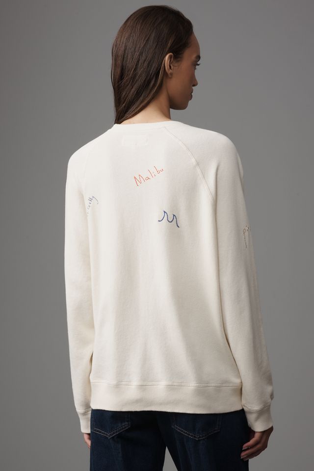 THE GREAT. Slouchy Graphic Crew-Neck Sweatshirt #3