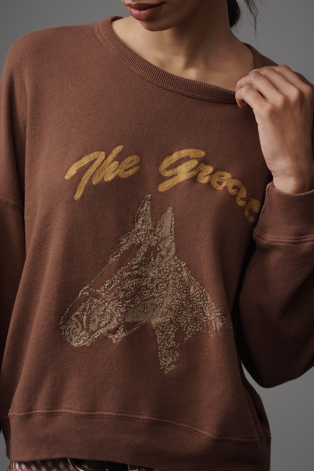 THE GREAT. Teammate Graphic Crew-Neck Sweatshirt