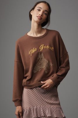 THE GREAT. Teammate Graphic Crew-Neck Sweatshirt