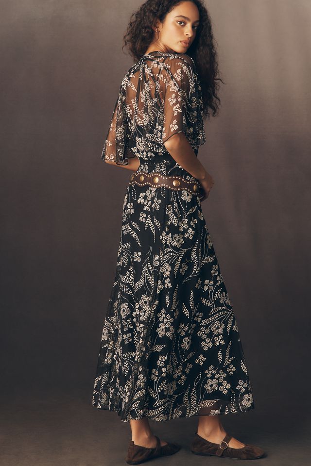 THE GREAT. Festal Short-Sleeve Maxi Dress #4