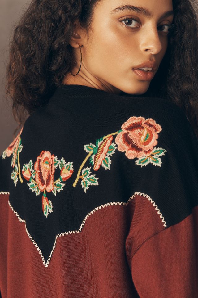 THE GREAT. Heirloom Rose Western Sweater #3