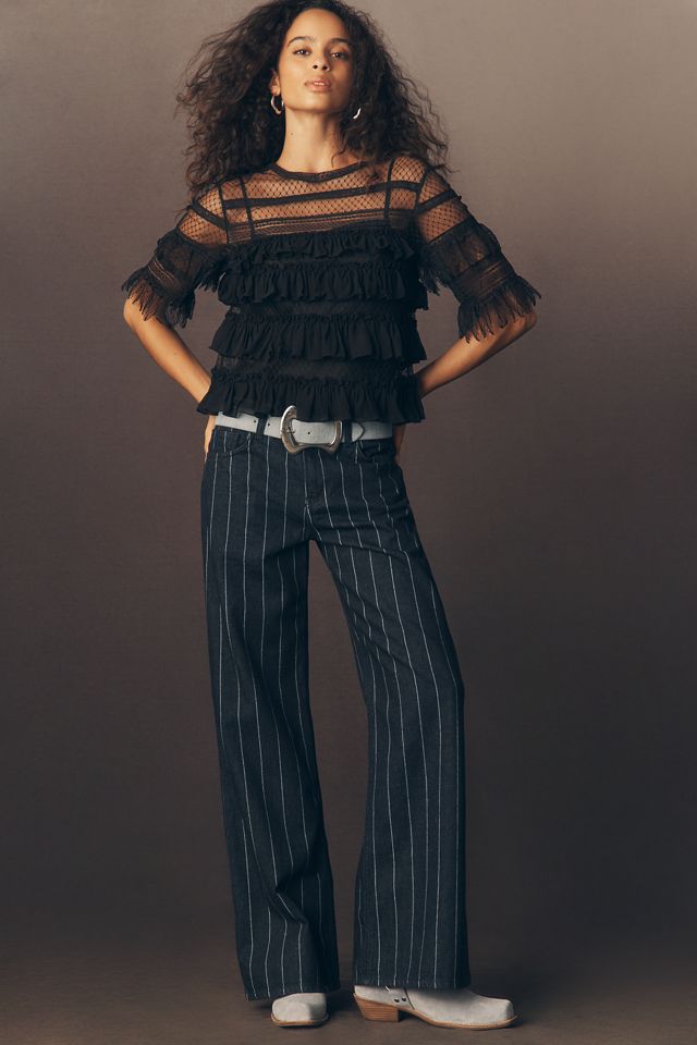 THE GREAT. Winter Mesh Flounce Top #1