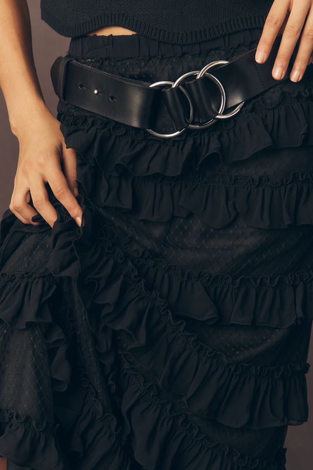 THE GREAT. Winter Mesh Tiered Maxi Skirt #2