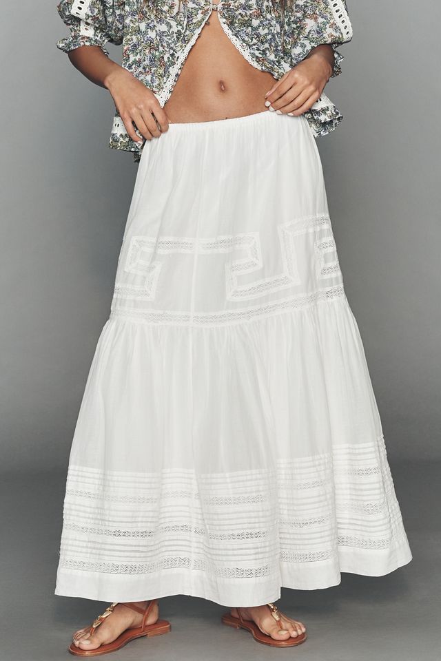 スカート Thevirgins cotton lace skirt the virgins THE GREAT. The Victorian Cotton Maxi Skirt | Anthropologie