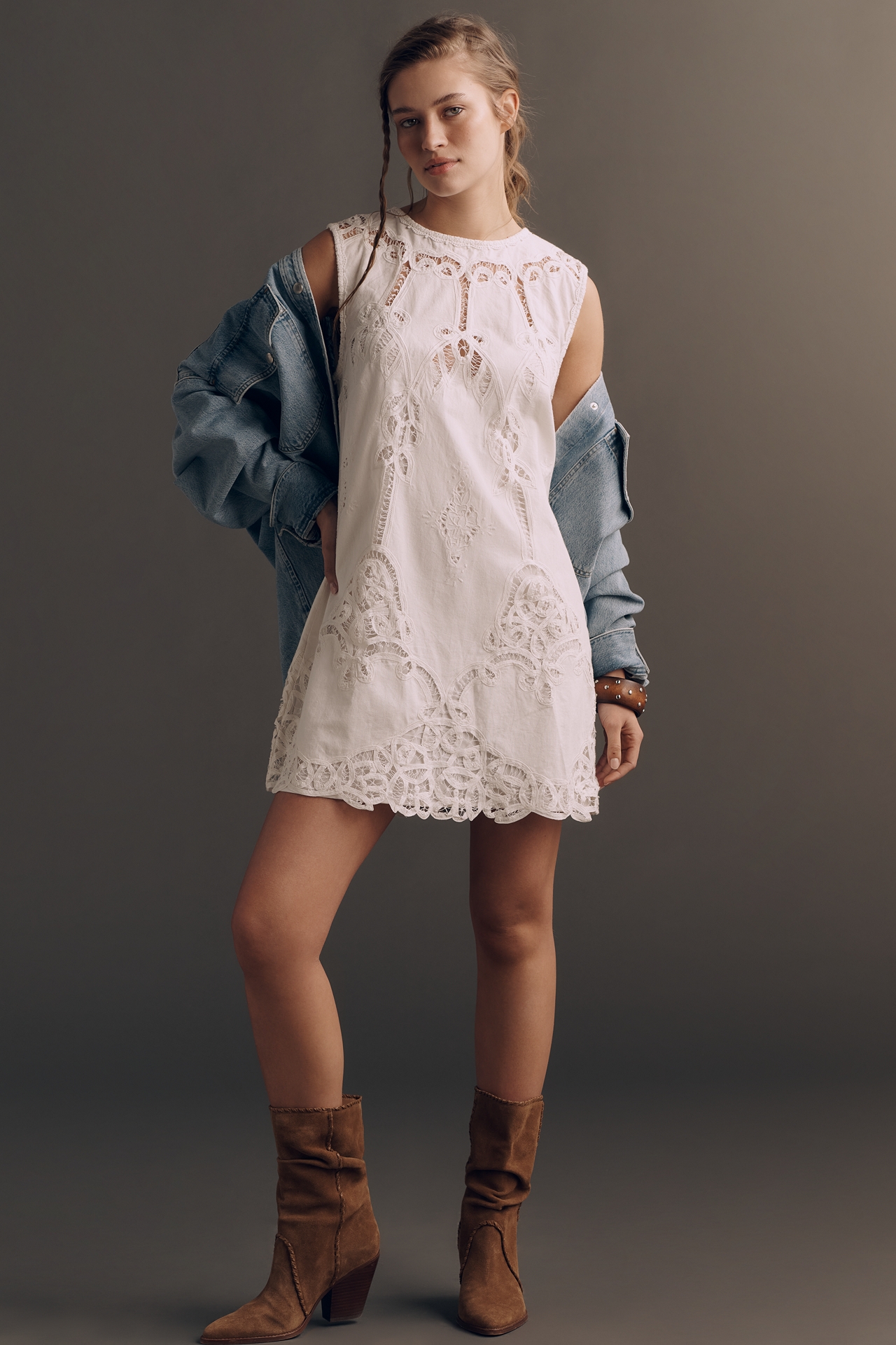THE GREAT. Picnic Sleeveless Shift Dress