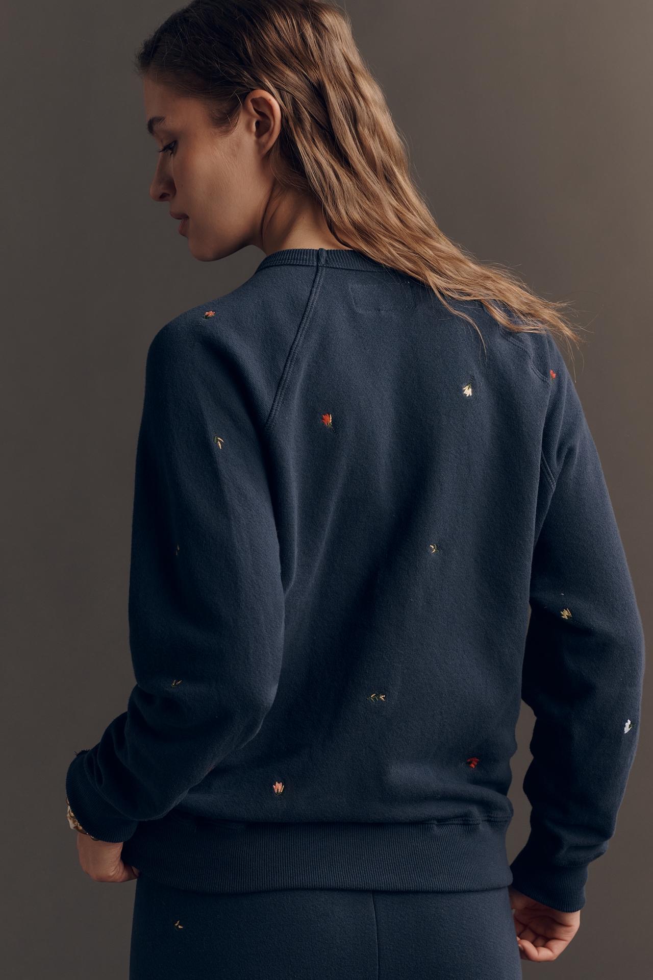 THE GREAT. College Embellished Crew-Neck Long-Sleeve Pullover