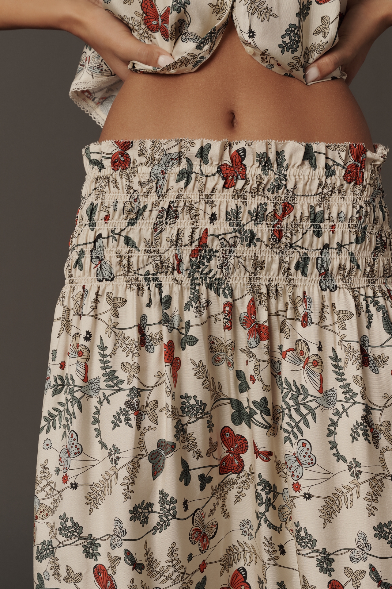 THE GREAT. Canary Silk Maxi Skirt