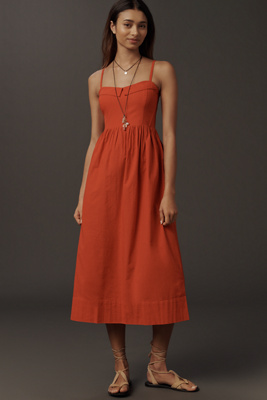 Verse Sleeveless A-Line Midi Dress