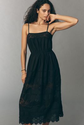 Adrianna Papell Plus Sleeveless Lace Midi Dress | Anthropologie