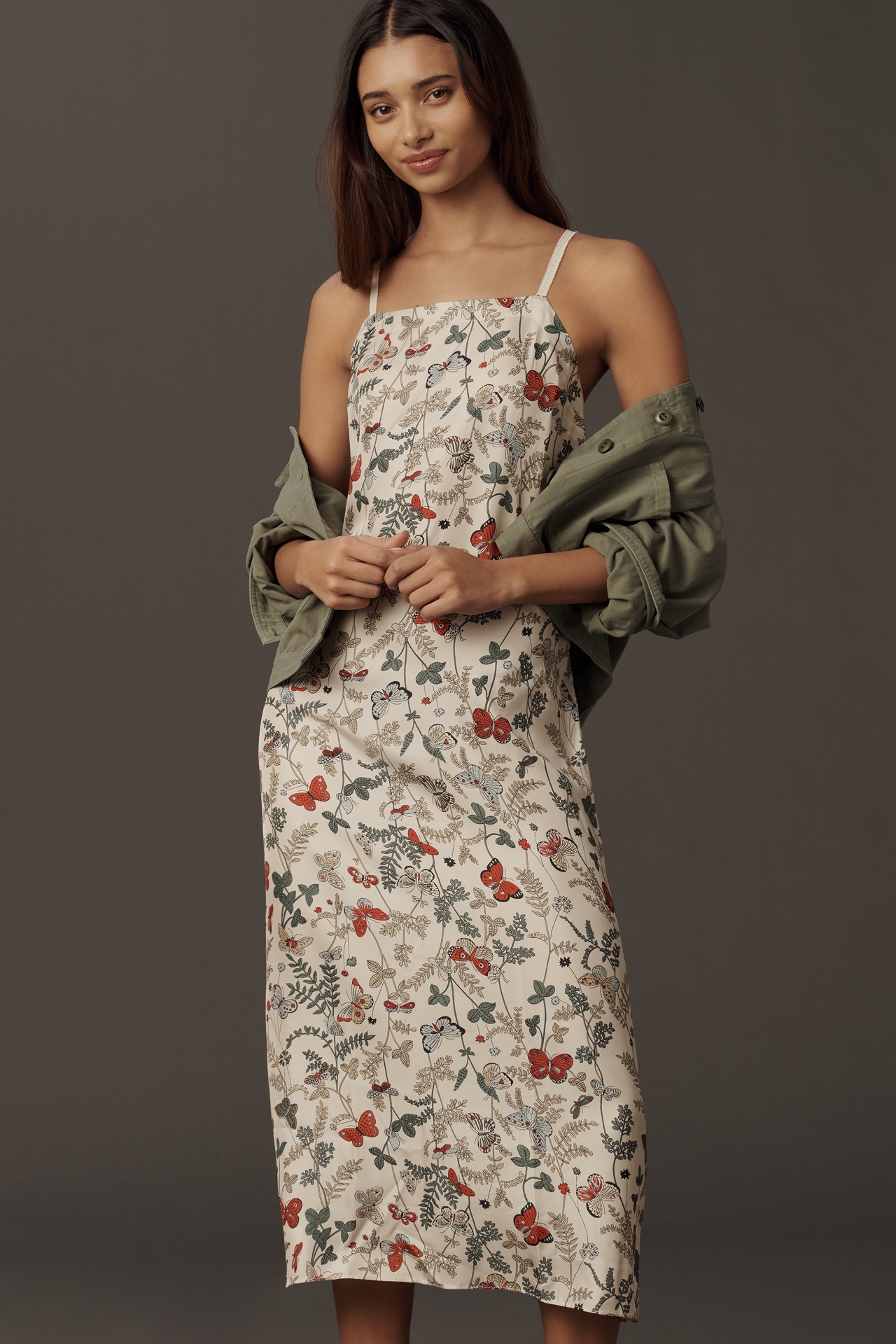 THE GREAT. Sundrift Silk Midi Dress