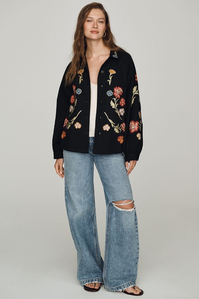 THE GREAT. Cotton Embroidered Buttondown Shirt #3