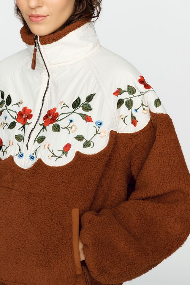 THE GREAT. The Plush Wildflower Funnel Neck Pullover #2
