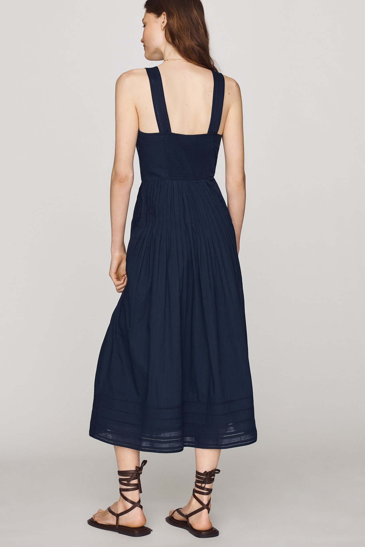 The GREAT. Day Break Cotton Midi Dress