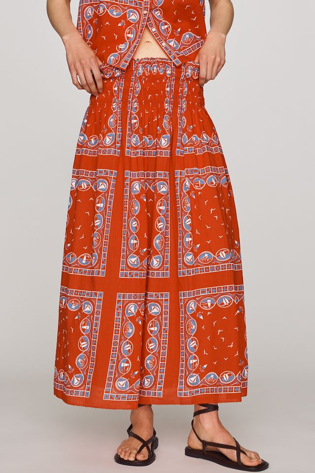 The GREAT. The Canary Cotton Midi Skirt #1