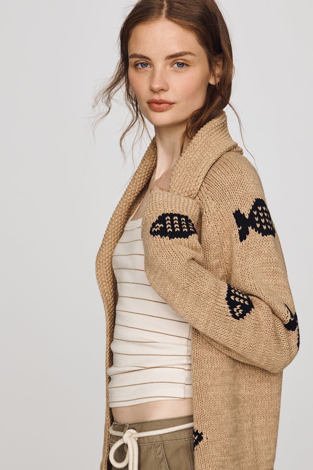 THE GREAT. The Swimming Fish Cardigan Sweater | Anthropologie