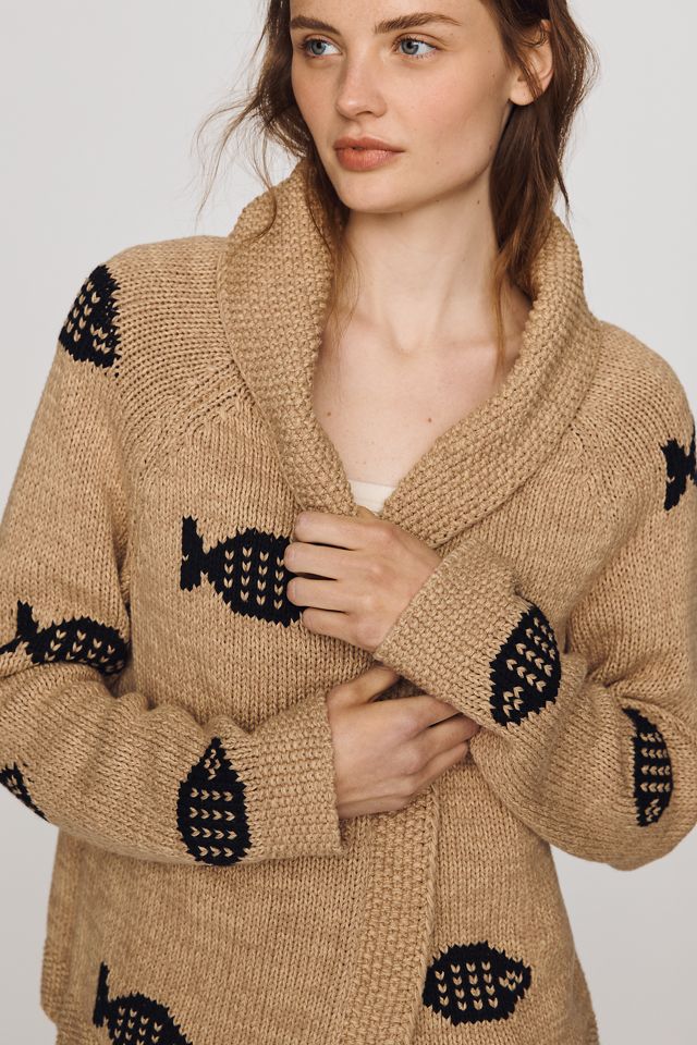THE GREAT. The Swimming Fish Cardigan Sweater | Anthropologie