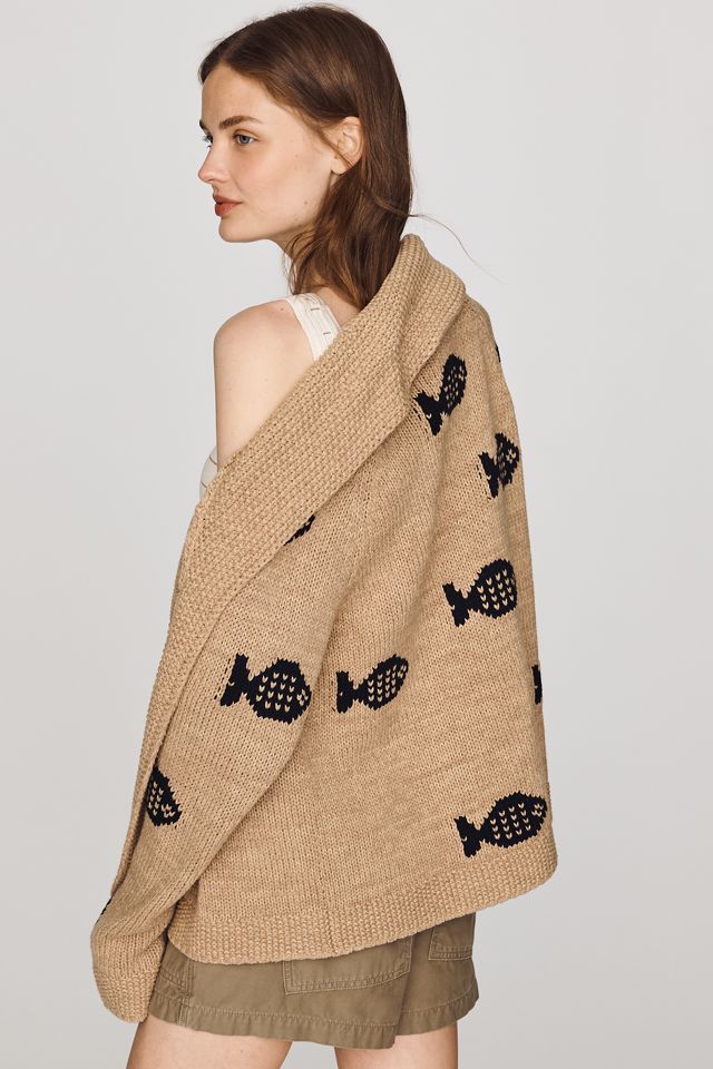 THE GREAT. The Swimming Fish Cardigan Sweater | Anthropologie