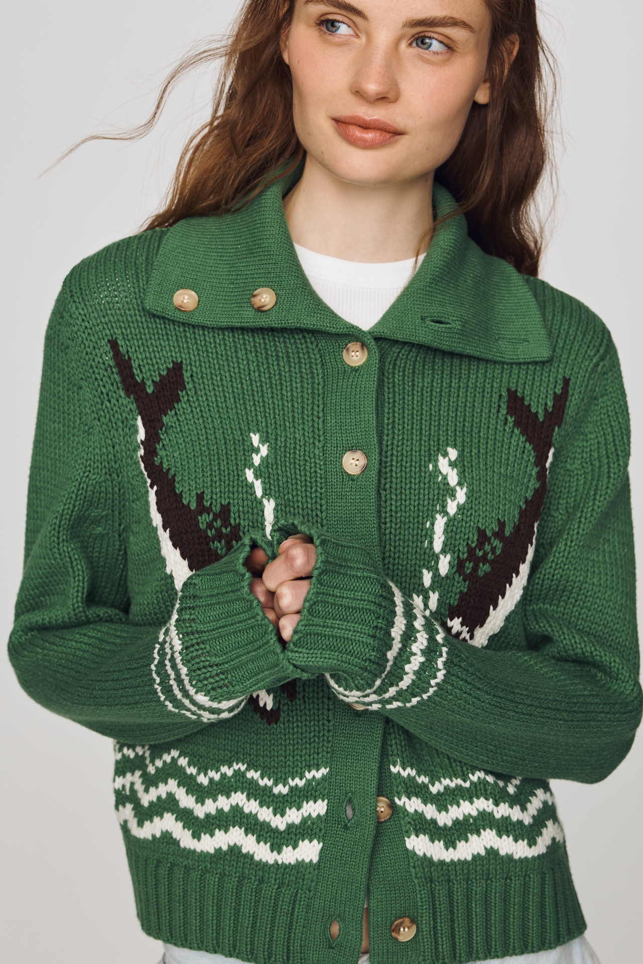 The GREAT. Bass Cardigan Sweater