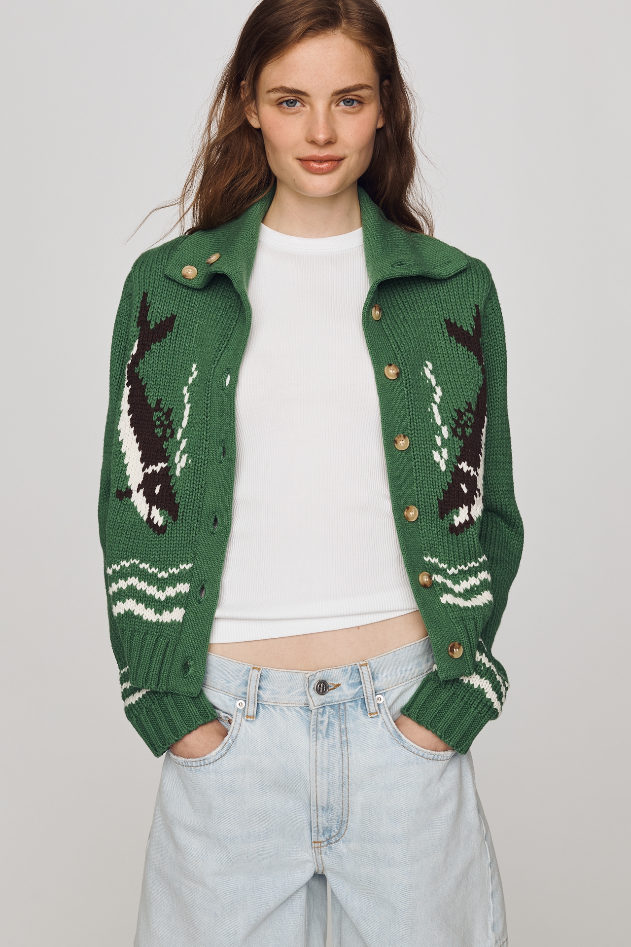 The GREAT. Bass Cardigan Sweater