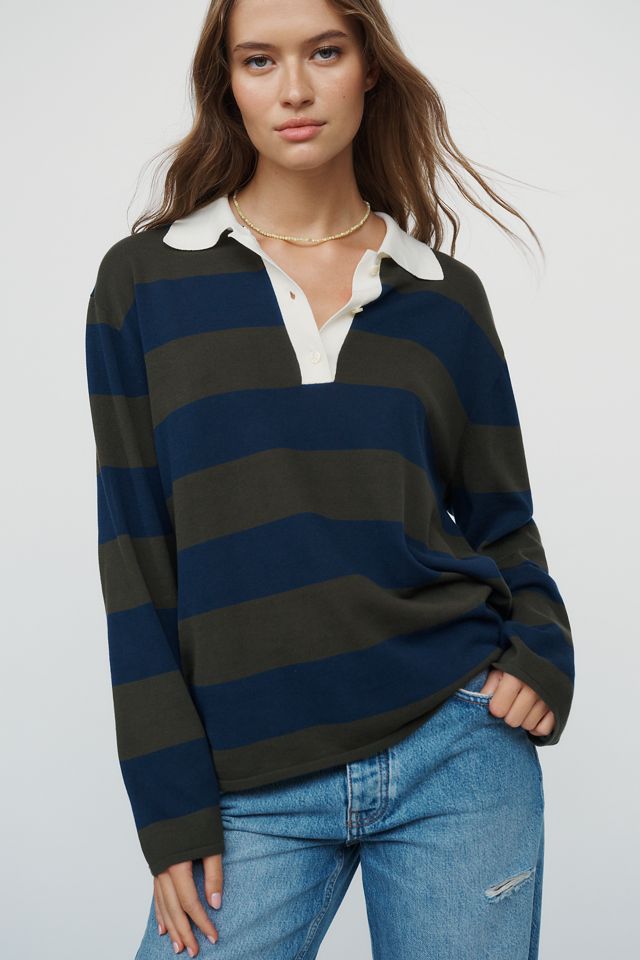 THE GREAT. Academy 100% Cotton Polo Sweater #4