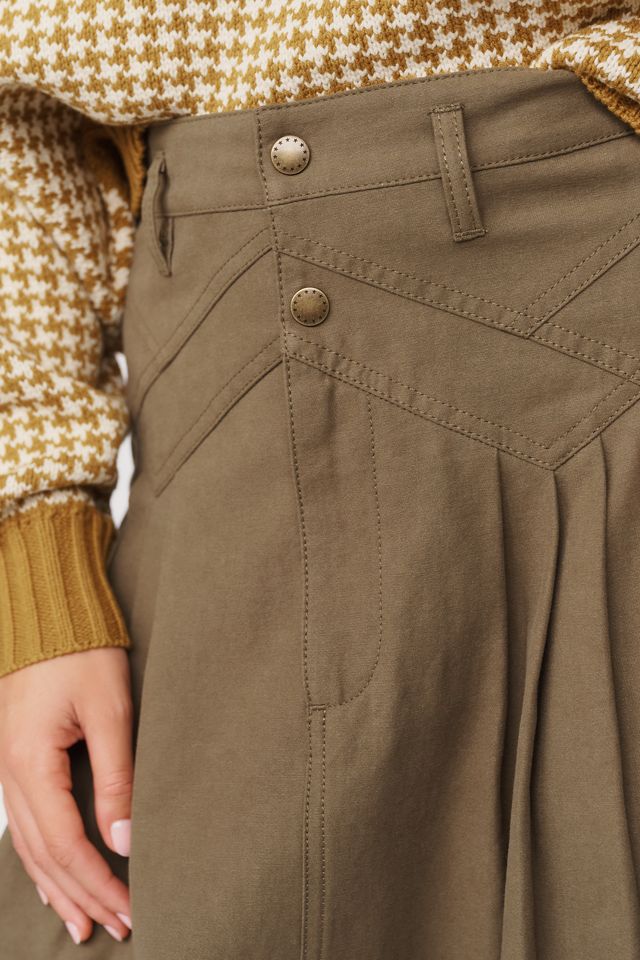 THE GREAT. Field 100% Cotton Midi Skirt #1