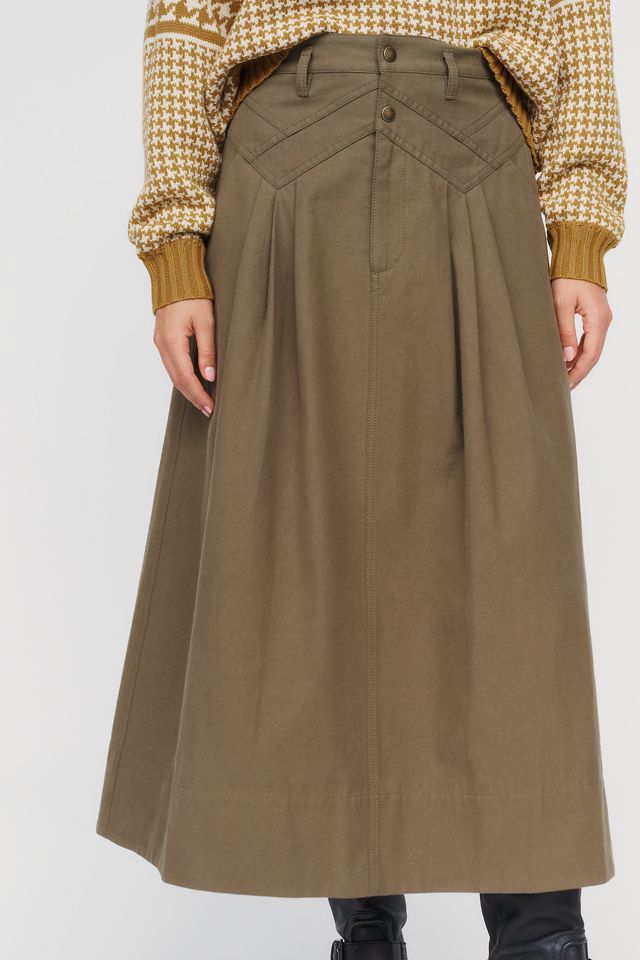 THE GREAT. Field 100% Cotton Midi Skirt #2