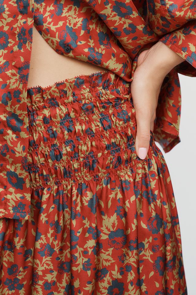 THE GREAT. Canary 100% Silk Midi Skirt #3