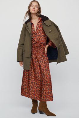 THE GREAT. Canary 100% Silk Midi Skirt