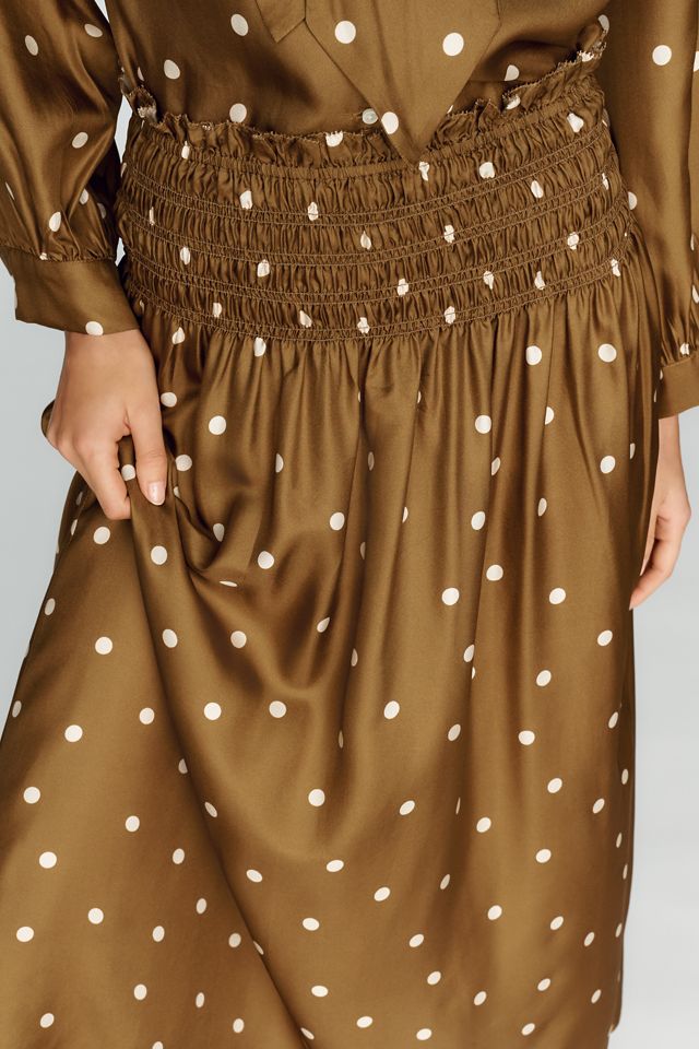 THE GREAT. Canary 100% Silk Midi Skirt #3