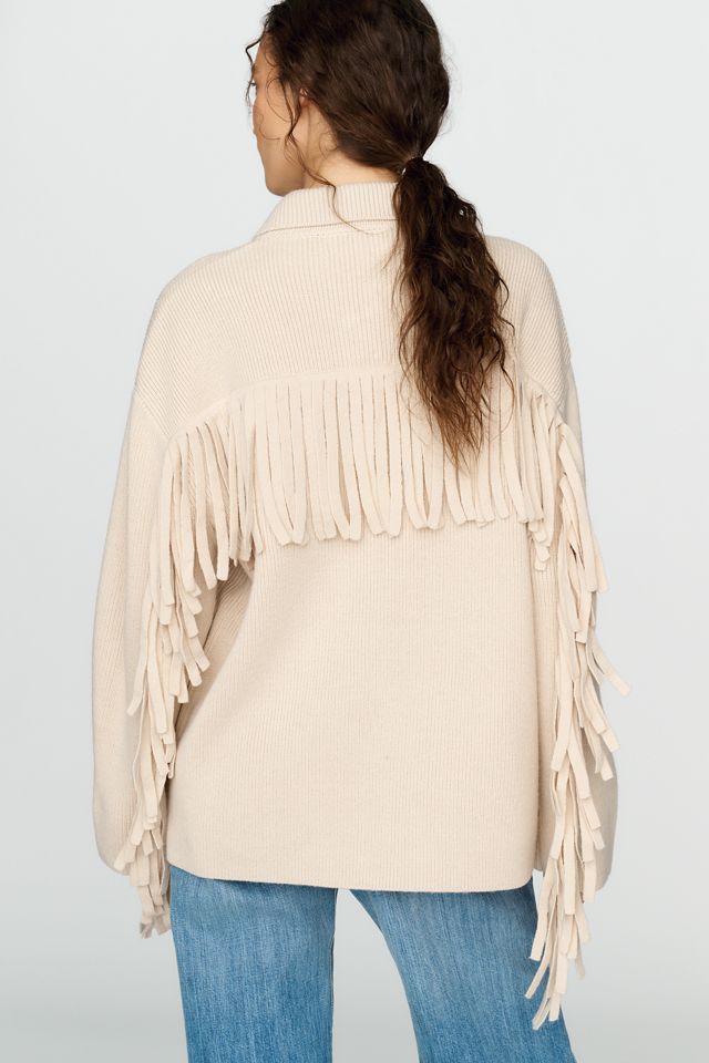 THE GREAT. Wool Blend Western Fringe Sweater #2