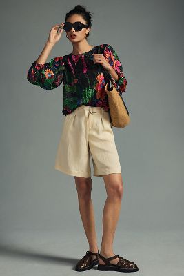 Farm Rio Blooming Garden Blouse Anthropologie