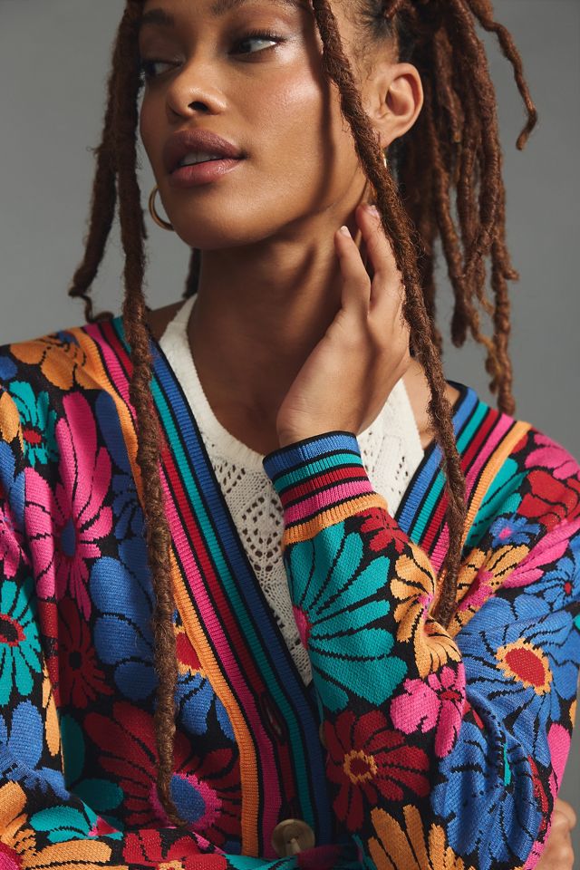 Farm Rio Daisy Cardigan Sweater | Anthropologie