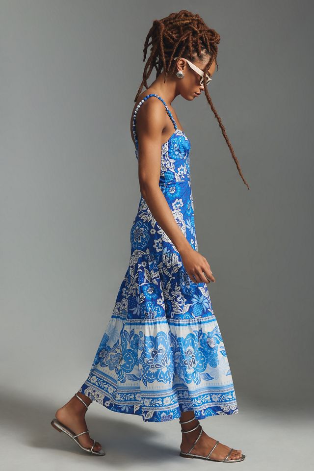 Farm Rio Full of Flowers Sweetheart Midi Dress #3