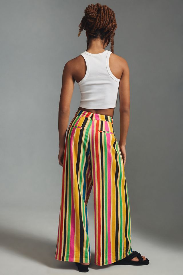 Farm Rio Rainbow Stripe Pants #3