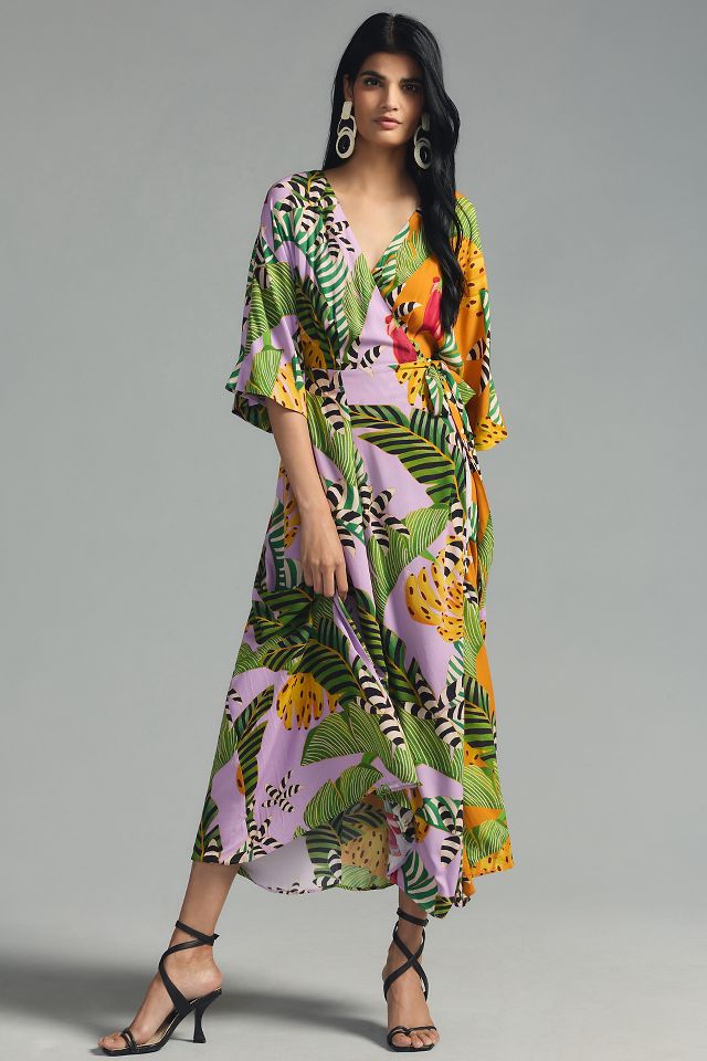 Anthropologie farm 2025 rio wrap dress