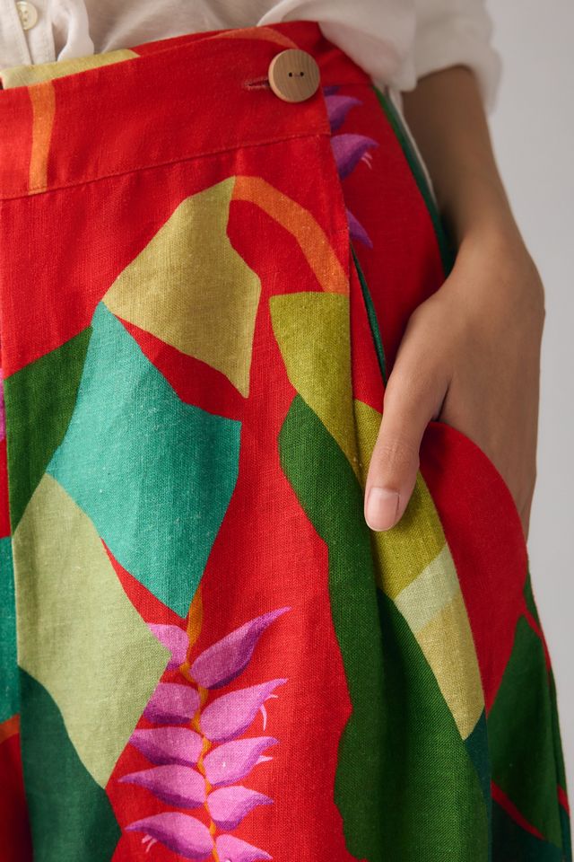 Farm Rio Heliconia Red Pants #2