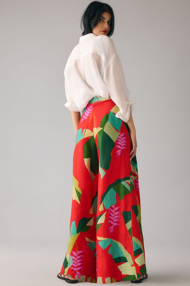 Farm Rio Heliconia Red Pants #3
