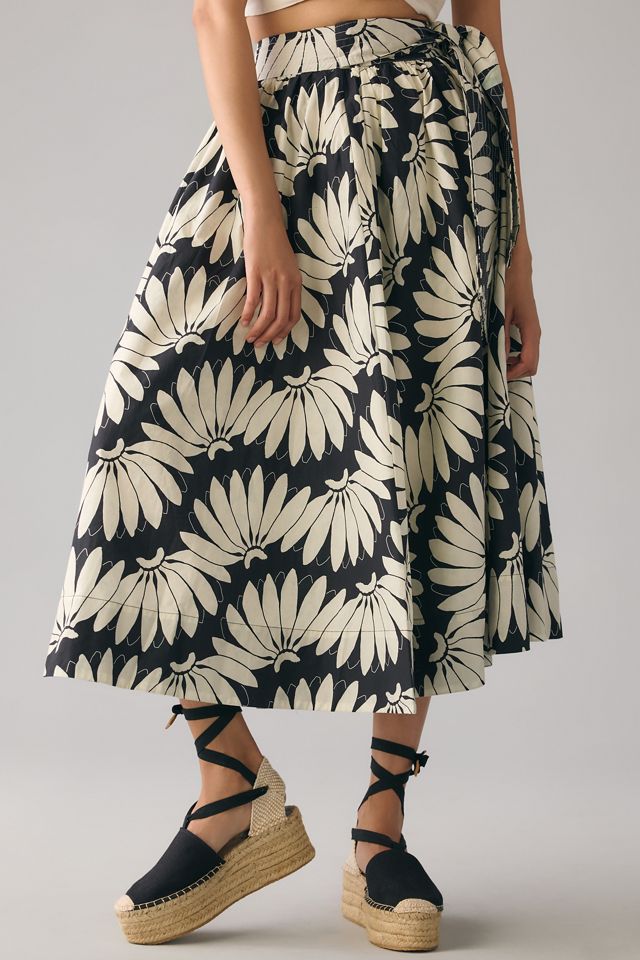 Falda Sarong Copacabana Para Mujer - Estilo Midi, Tejido Viscosa, Estampado Geométrico Multicolor