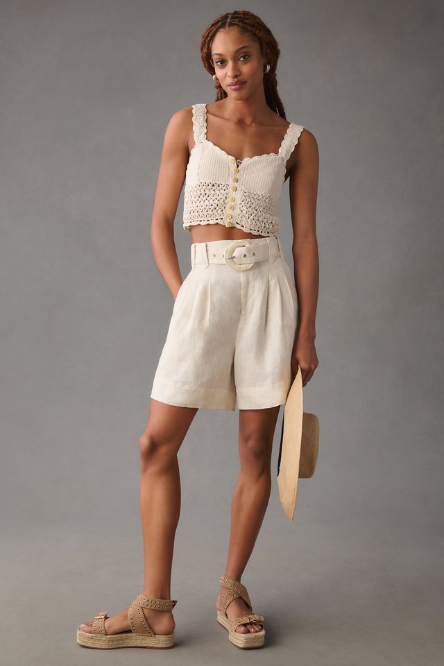 Farm Rio Tailored Linen Shorts