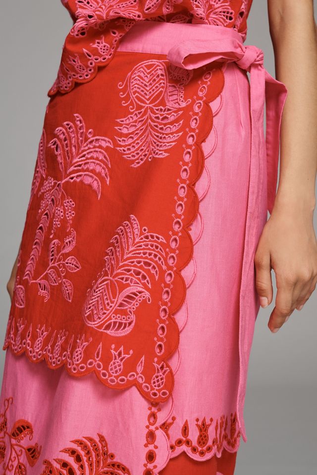 Farm Rio Palm Tree Richelieu Wrap Skirt | Anthropologie