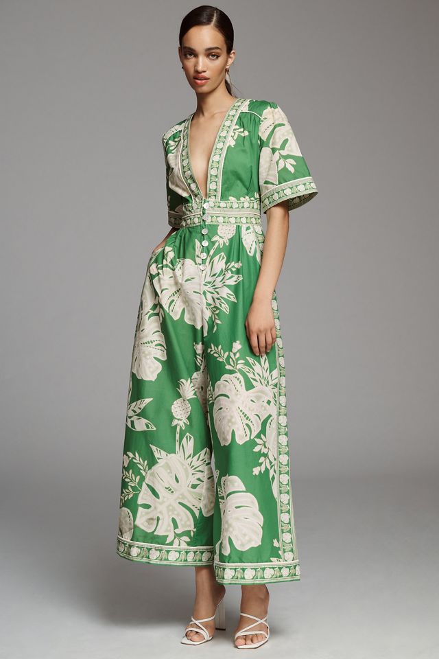 Farm Rio Monstera Wide-Leg Jumpsuit #3