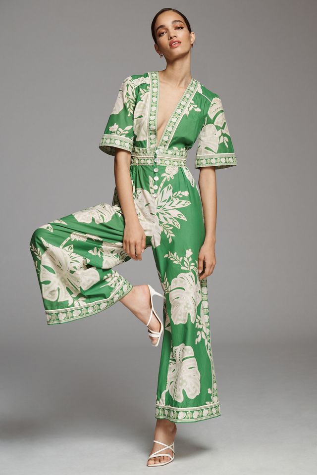 farm rio green jumpsuit