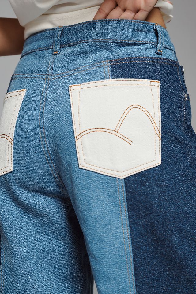 Farm Rio Patch Wide-Leg Jeans #4