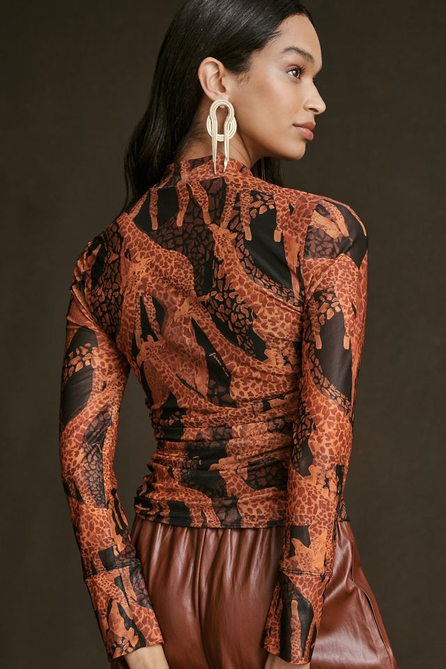 Farm Rio Giraffe Tulle Blouse #1