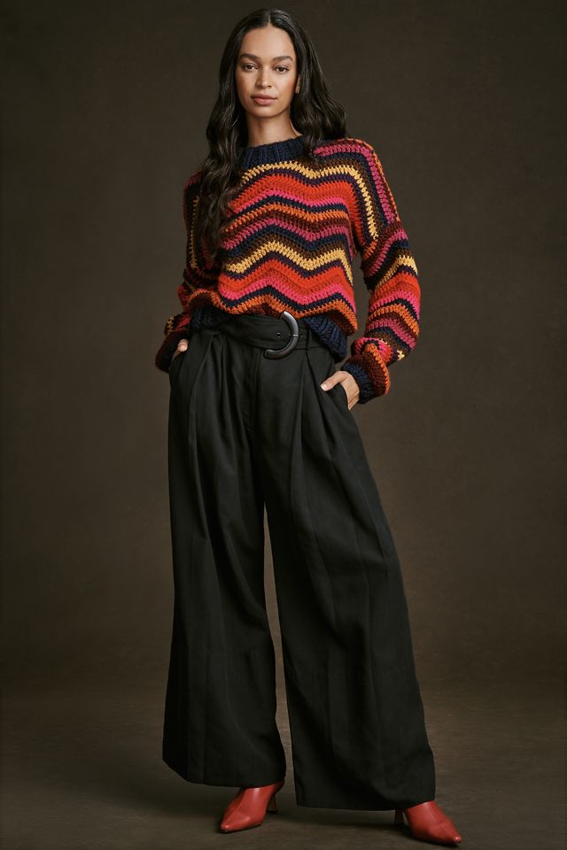 Farm Rio Crochet High-Neck Sweater #3