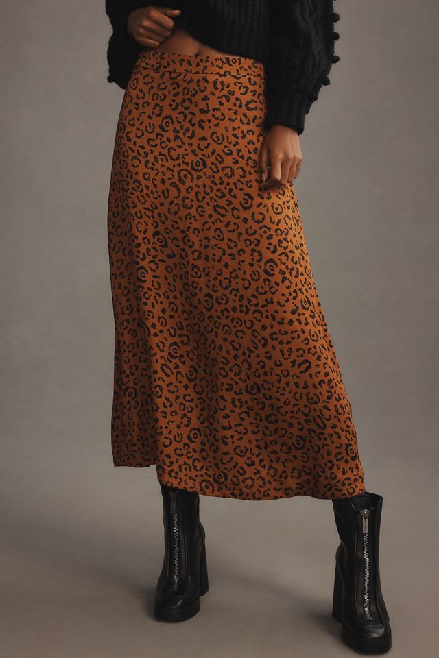 Farm Rio Leopards Texture Midi Skirt #1