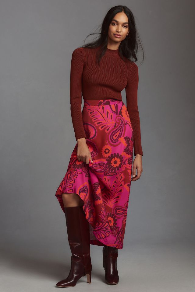 Pencil floral maxi clearance skirt